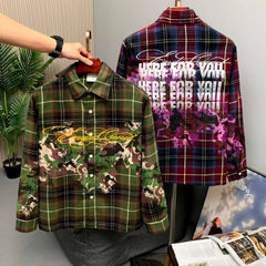 Camo Script Plaid Street Shirt