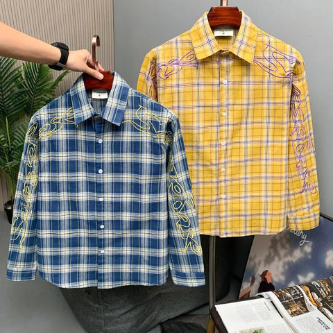 Scripted Plaid Overshirt