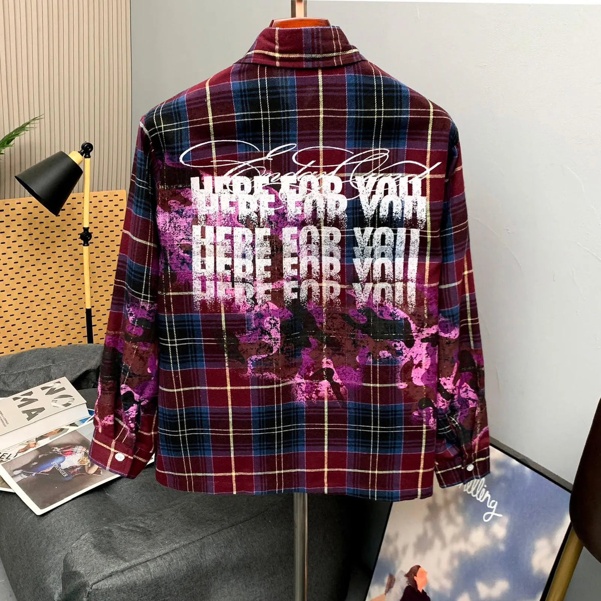 Camo Script Plaid Street Shirt