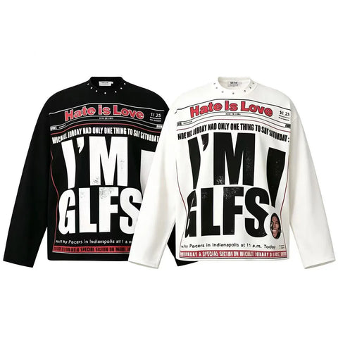 Hate Is Love Newspaper Tee