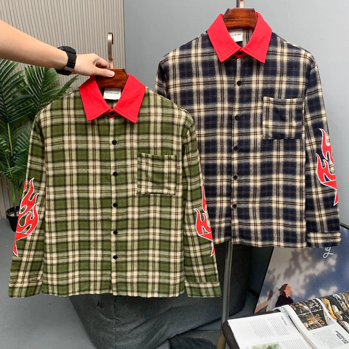 Graphic Plaid Shirt