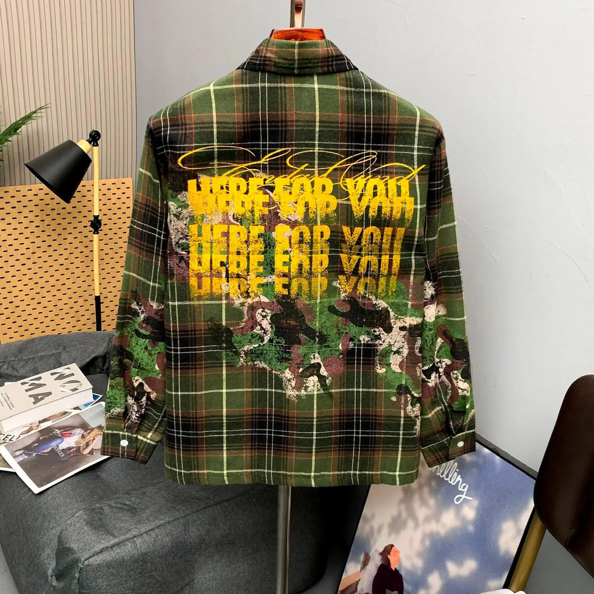 Camo Script Plaid Street Shirt