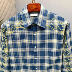 Scripted Plaid Overshirt